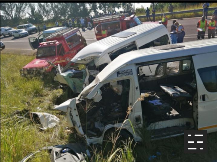 THREE KILLED, 17 INJURED IN KZN TAXI CRASH