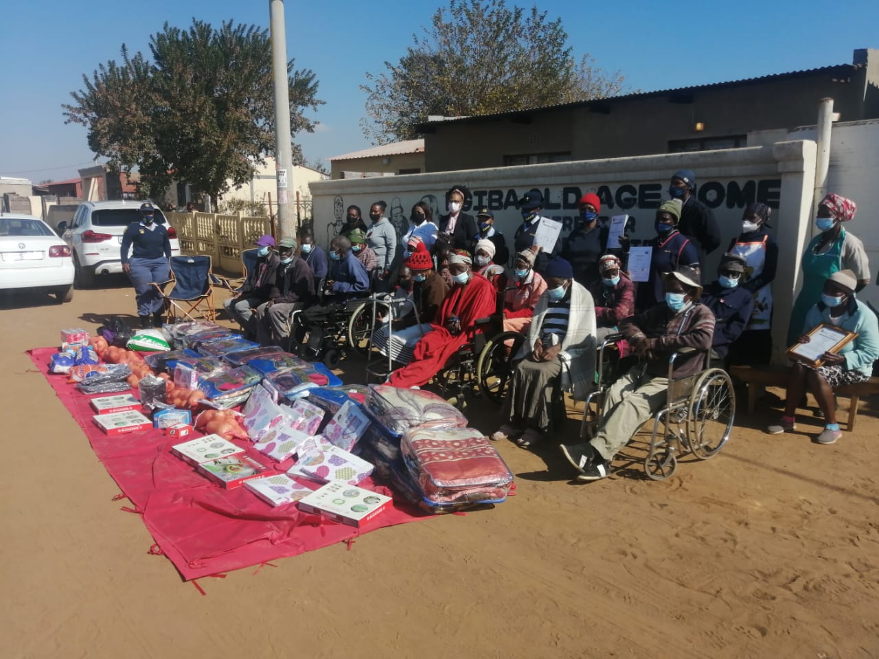 Men in blue make extra efforts to help the poor