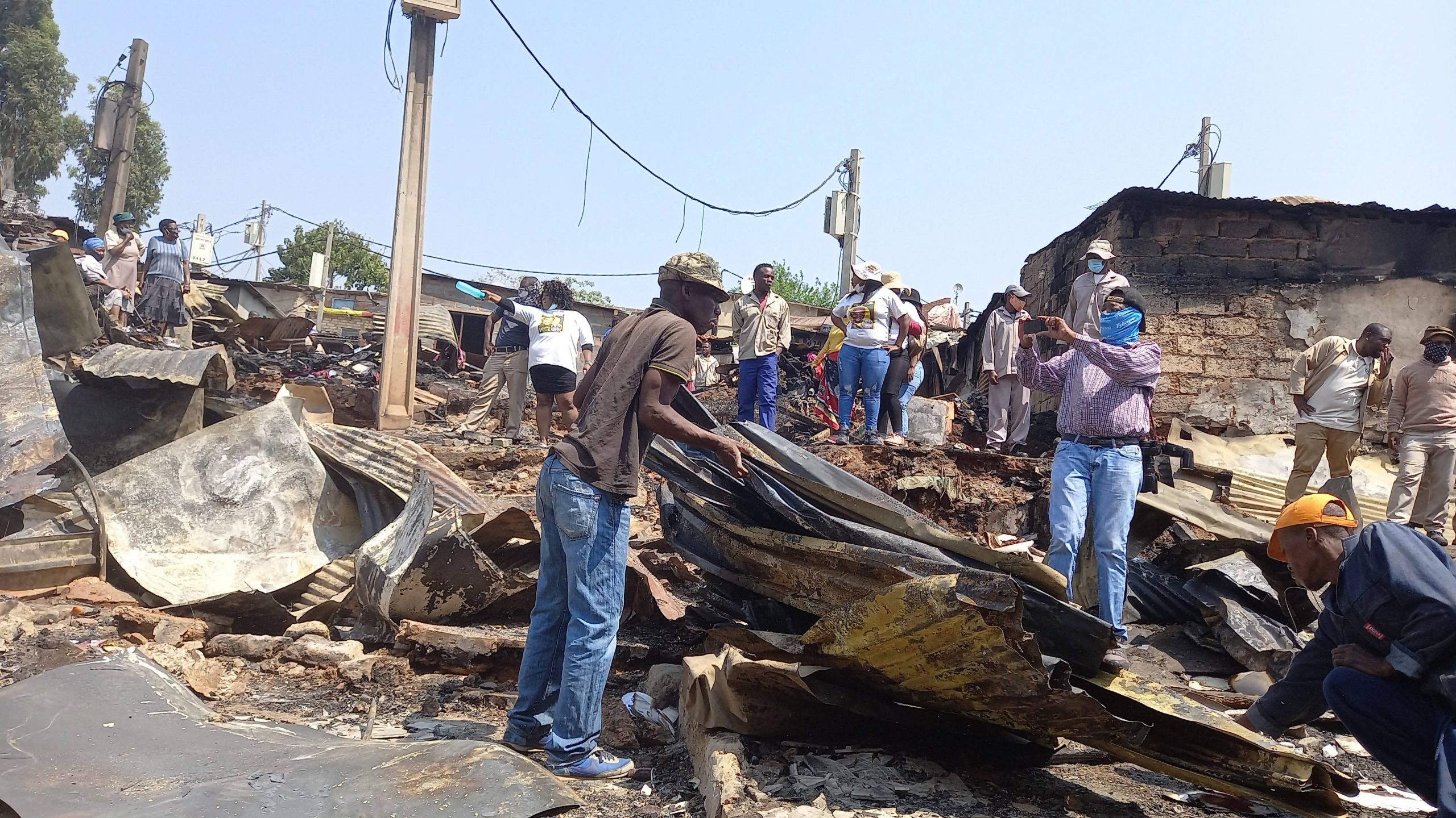 We want no more shacks, residents express their frustration to MMC Mabaso after their shacks destroyed by fire
