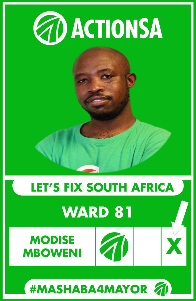 Modise Mboweni (28), ActionSA councillor Candidate  for Ward 81 has more to offer 