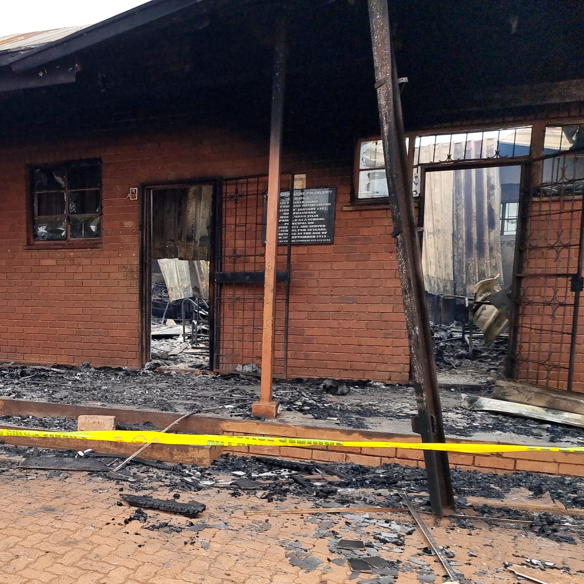 As learners prepare for the Monday exam, their school set alight