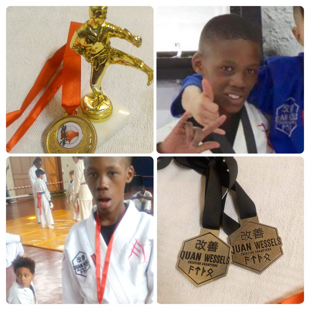 John has inspired his peers after winning twice in Karate tournament in a very short space of time 