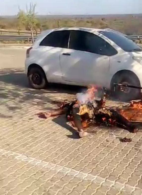 COP SHOT HIS EX- WIFE COP IN BROAD DAYLIGHT BEFORE ANGRY MOB BURNED HIM ALIVE